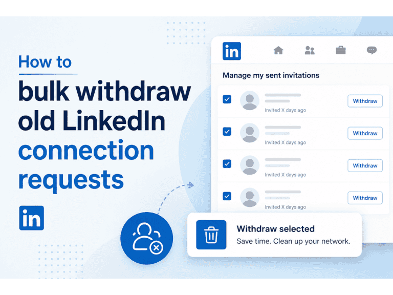 How to bulk withdraw old LinkedIn connection requests